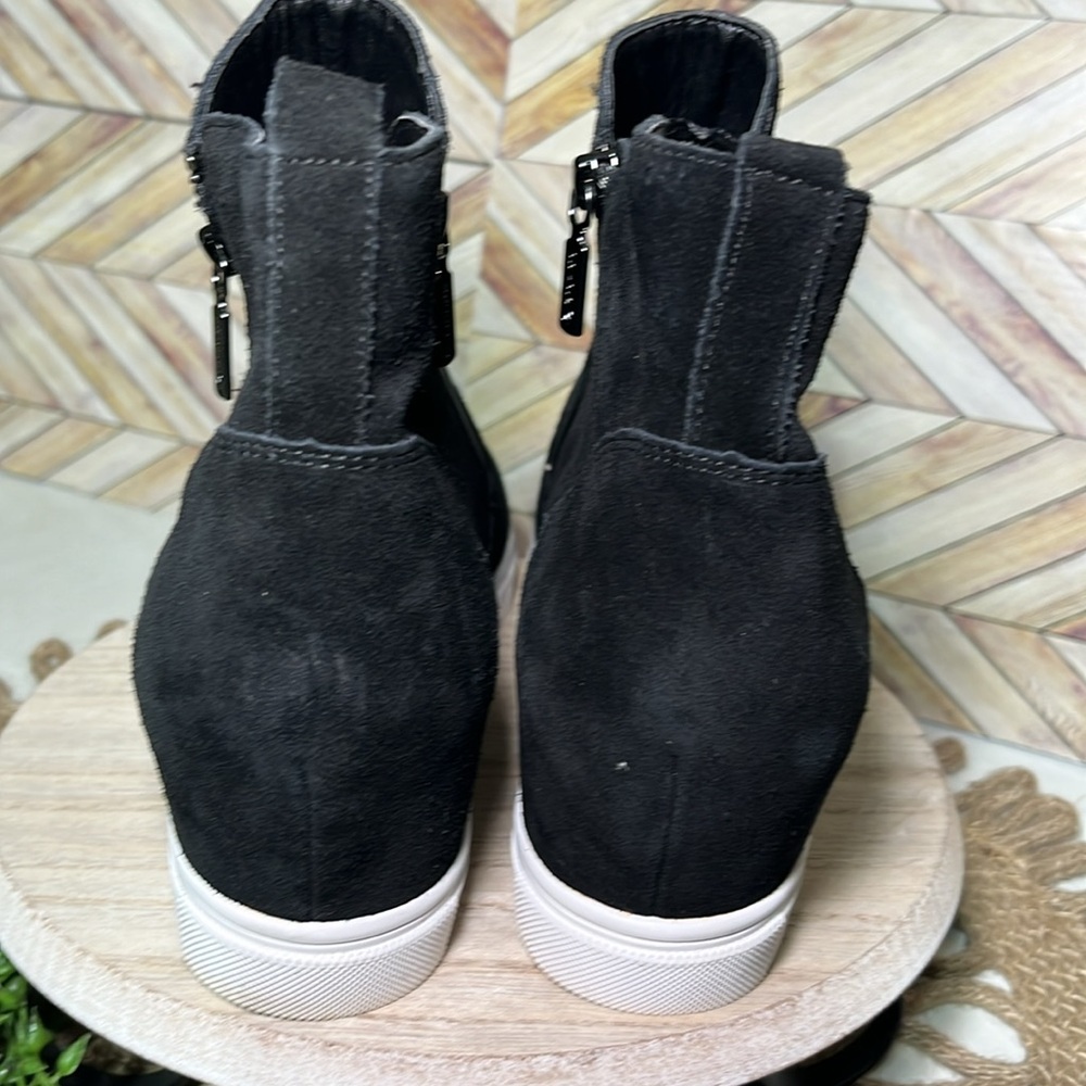 Blondo Giselle Sz 11 Waterproof Black Suede High Top Ankle‎ Double Zipper Boot - Picture 4 of 10